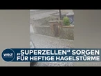 UNWETTER IN SÜDFRANKREICH: Superzellen mit Mega-Hagel sorgen für massive Zerstörung!