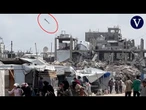 Un cámara capta el momento de un ataque aéreo israelí en Gaza