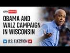 Watch live: Former US President Barack Obama and and VP nominee Tim Walz hold a rally in Wisconsin