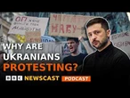 Are protests putting Ukraine's President Zelensky under pressure? | BBC News