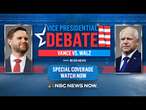 WATCH LIVE: Walz vs. Vance - 2024 Vice Presidential Debate, hosted by CBS News | NBC News NOW