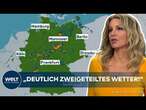 WETTER IN DEUTSCHLAND: "Zweigeteilt!" - Goldener Oktober mit Sonne im Süden - Regen im Norden