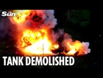 Russian infantry vehicle blows up into a fireball in massive explosion