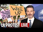 LIVE: Jimmy Kimmel fans protest ABC axing in LA
