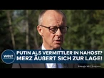 KRIEG IN NAHOST: Putin als Vermittler zwischen Iran und Israel? Merz äußert sich vor G7-Gipfel