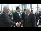 Standing ovation per Mattarella, al suo arrivo all'Assemblea di Confindustria alla Nuvola