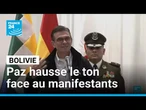 Bolivie : le président hausse le ton face aux manifestations, liées au narcoterrorisme selon lui
