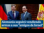 Alemania seguirá vendiendo armas a sus "amigos de Israel": "Hamas tiene que dejar la lucha armada"
