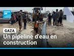Un pipeline d'eau en construction entre l'Egypte et Gaza • FRANCE 24