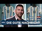 MESSI TRIKOT: Sechs argentinische Nationaltrikots des Fußballstars Lionel Messi versteigert| Benefiz