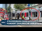 DÜSSELDORF: Schwerer Zusammenstoß von Straßenbahnen in der Innenstadt! Mehrere Schwerverletzte!