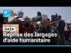 Guerre à Gaza : reprise des largages d'aide humanitaire • FRANCE 24