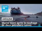 La mer d'Azov touchée par la marée noire après le naufrage de deux pétroliers russes mi-décembre