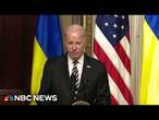 ‘Ukraine’s freedom is on the line’ Biden backs Zelenskyy in joint conference