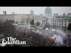 Largest crowds in decades attend anti-government protest in Serbia