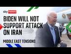 US president Joe Biden would not support Israeli strikes on Iranian nuclear sites