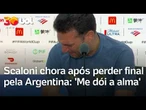 Scaloni chora após perder final pela Argentina: 'Me dói a alma'
