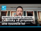 Ukraine : Zelensky dit avoir "écouté" les manifestants sur la loi anticorruption • FRANCE 24