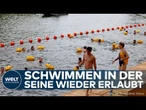 ABKÜHLUNG IN DER SEINE: Pariser dürfen nach 100 Jahren Verbot wieder Bahnen im Fluss schwimmen