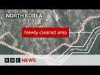 North Korea building border ‘wall’, satellite images reveal | BBC News