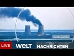 UKRAINE-KRIEG: Angriff auf russisches AKW! Ukrainische Drohne löst Brand in Kursk aus | WELT LIVE