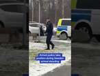 Armed police take position during Sweden school shooting