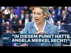 BUNDESTAG: Brandrede von Alice Weidel - "In diesem Punkt hatte Angela Merkel Recht!"