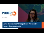 Janja discursa no 2º Diálogo Brasil-África sobre fome e desenvolvimento