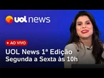 UOL News 1ª Edição com Natália Mota | PROGRAMA COMPLETO | 16/06/2025
