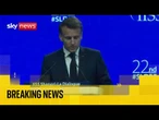 Macron speaking at security summit in Singapore
