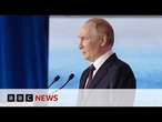 BBC doorsteps Putin's spokesperson on Western support for Ukraine | BBC News
