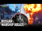 Putin's Baltic Sea warship IN FLAMES as Ukrainian drones pound St. Petersburg