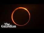 Timelapse: 'ring of fire' forms during solar eclipse at Easter Island