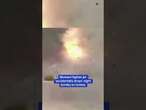 Moment fighter jet 'accidentally drops' eight bombs on homes