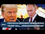 UKRAINE-KRIEG: Trump verwandelt Pentagon in "Kriegsministerium"– Ton gegenüber Putin verschärft sich