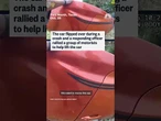 Video shows baby rescued from beneath overturned car