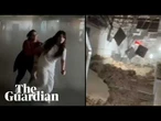 'It's shaking!': Inside Venezuelan airport as it's hit by an earthquake