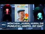 MÜNCHEN: Pumuckl wird Ampelmännchen! Eine ganz besondere Ehre für Meister Eders Kobold