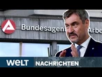 BÜRGERGELD: Söder will Ukrainern den Hahn zudrehen! Heftige Kritik sogar aus der CDU | WELT STREAM