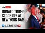 Watch live: Donald Trump makes election campaign stop in a bar in Manhattan