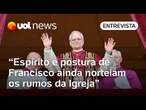 Papa eleito, Robert Prevost se coloca como leão que rugirá no tom de papa Francisco, diz teólogo