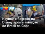 Neymar na Disney: jogador aproveita férias pós-queda do Brasil na Copa; veja vídeo