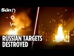 Russian railway station EXPLODES in flames as Ukraine strikes the Volgograd region