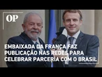 Embaixada da França faz publicação nas redes sociais para celebrar parceria com o Brasil