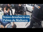 Tenso desahucio a una madre con 5 hijos en Palma de Mallorca