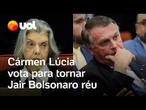 Julgamento Bolsonaro: Cármen Lúcia vota para tornar ex-presidente e aliados réus por trama golpista