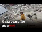 Gaza ceasefire to begin on Sunday morning, Qatar says, after Israel approves deal | BBC News