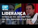 Datafolha Rio: Eduardo Paes tem 59%, Ramagem 17%, e Tarcísio 7% | O POVO NEWS