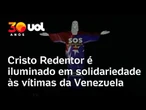 Terremotos na Venezuela: Cristo Redentor é iluminado em solidariedade às vítimas