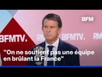 Débordements après le sacre du PSG: pour Manuel Valls réclame "des peines plus lourdes"